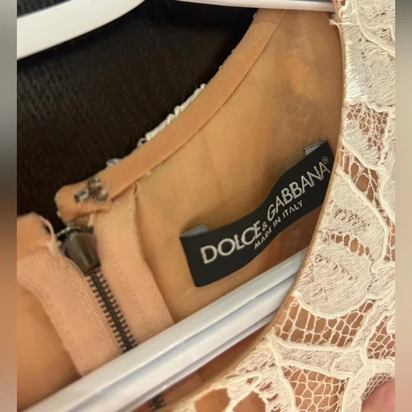 Dolce & Gabbana lace and silk organza midi dress - Picture 4 of 7